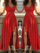 Women Evening Sexy Elegant Red Gown Dress Clothes